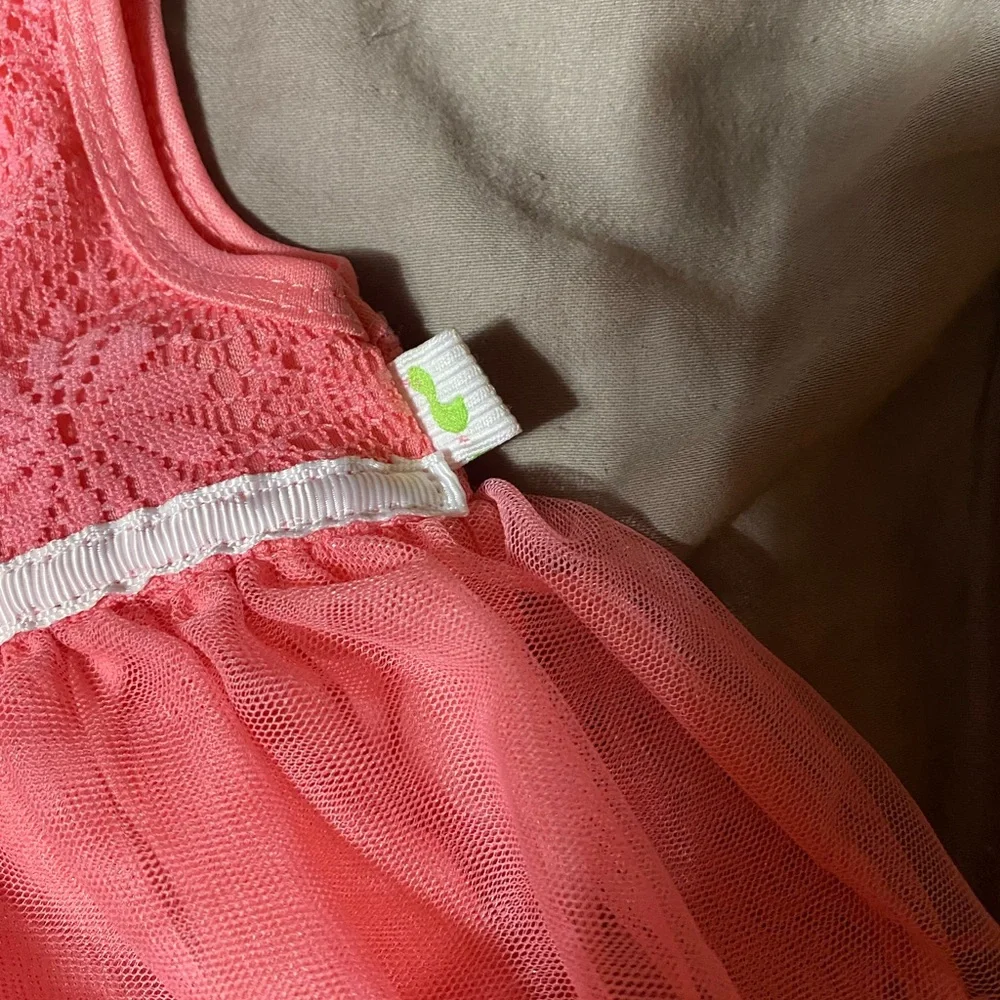 Pink‎ Sleeveless Lace Tiered Dress for Kids